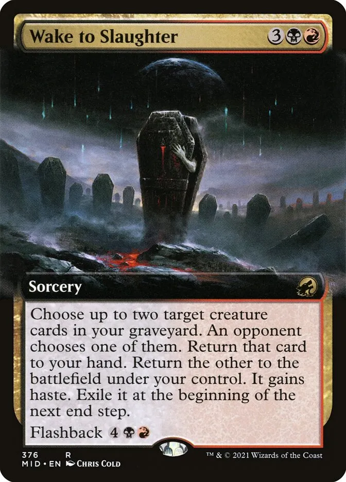2021 Innistrad: Midnight Hunt Wake to Slaughter #376 rare card image