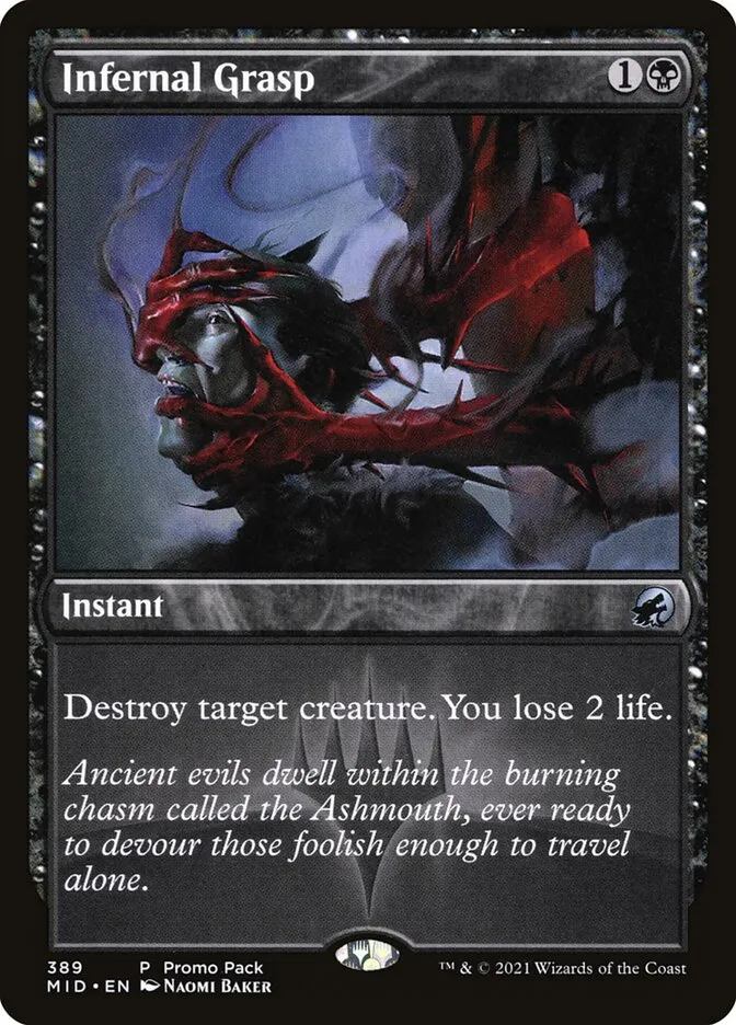 2021 Innistrad: Midnight Hunt Infernal Grasp uncommon #389 uncommon card image