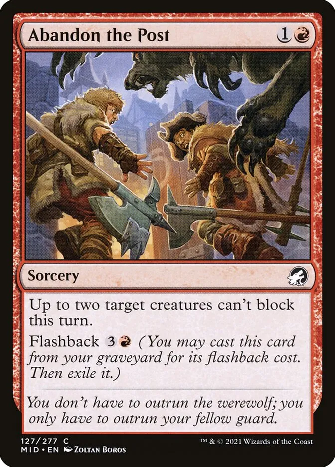 2021 Innistrad: Midnight Hunt Abandon the Post #127 common card image