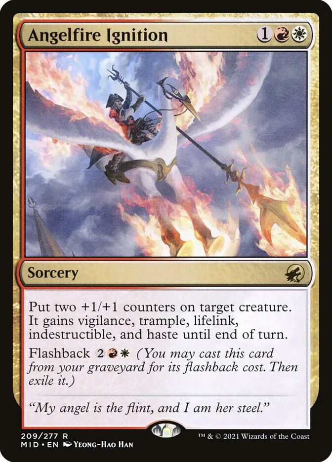 2021 Innistrad: Midnight Hunt Angelfire Ignition #209 rare card image