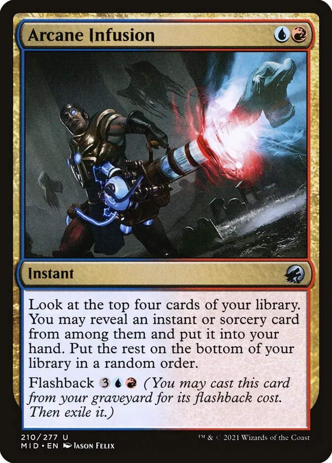 2021 Innistrad: Midnight Hunt Arcane Infusion #210 uncommon card image