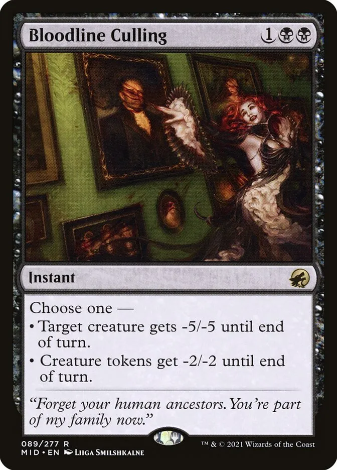 2021 Innistrad: Midnight Hunt Bloodline Culling #89 rare card image