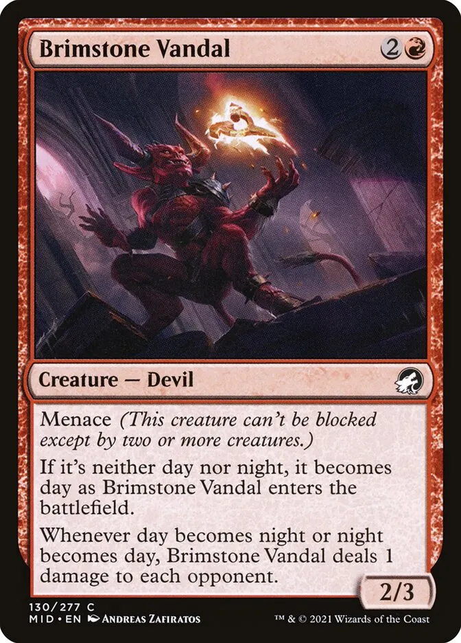 2021 Innistrad: Midnight Hunt Brimstone Vandal #130 common card image