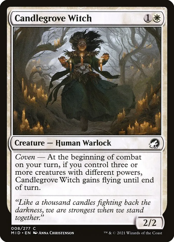 2021 Innistrad: Midnight Hunt Candlegrove Witch common #8 common card image