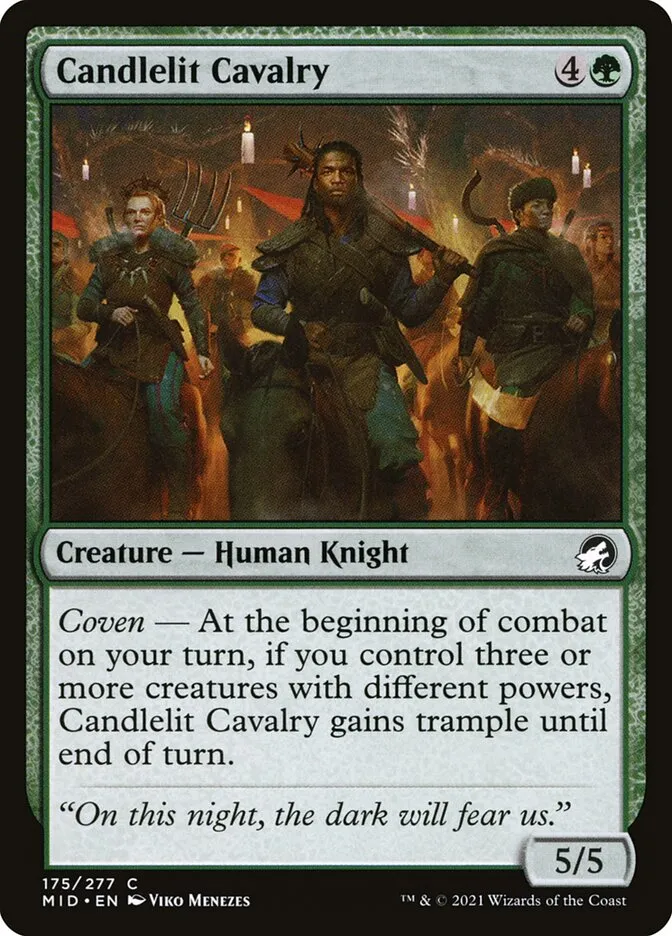 2021 Innistrad: Midnight Hunt Candlelit Cavalry #175 common card image