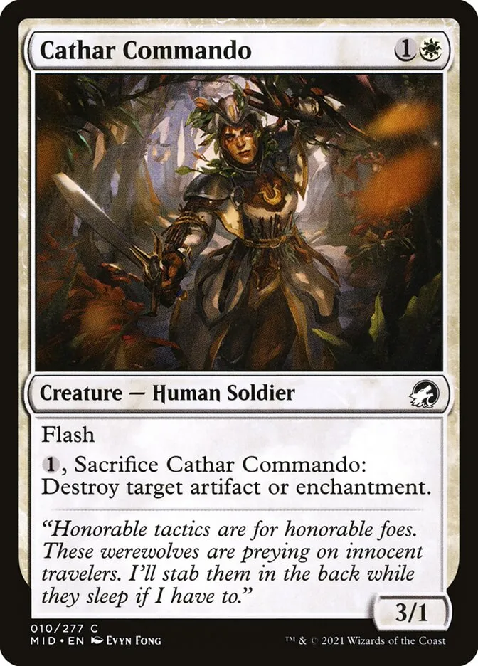 2021 Innistrad: Midnight Hunt Cathar Commando common #10 common card image