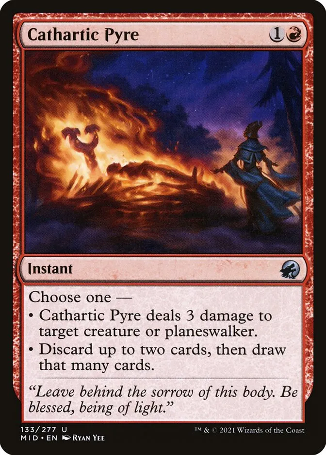 2021 Innistrad: Midnight Hunt Cathartic Pyre uncommon #133 uncommon card image