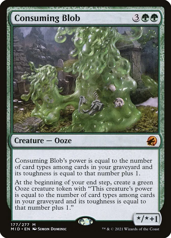 2021 Innistrad: Midnight Hunt Consuming Blob mythic #177 mythic card image