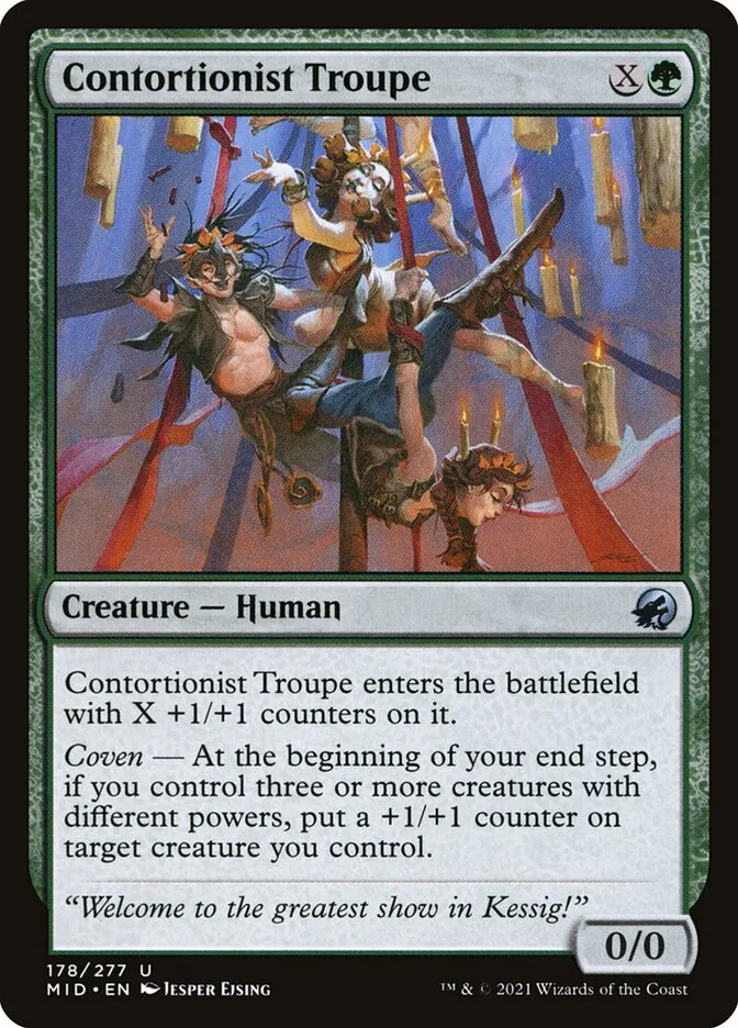 2021 Innistrad: Midnight Hunt Contortionist Troupe #178 uncommon card image