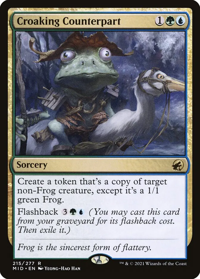 2021 Innistrad: Midnight Hunt Croaking Counterpart #215 rare card image