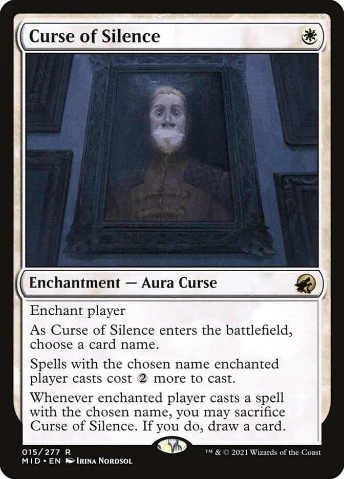 2021 Innistrad: Midnight Hunt Curse of Silence rare #15 rare card image