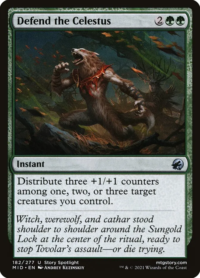 2021 Innistrad: Midnight Hunt Defend the Celestus #182 uncommon card image