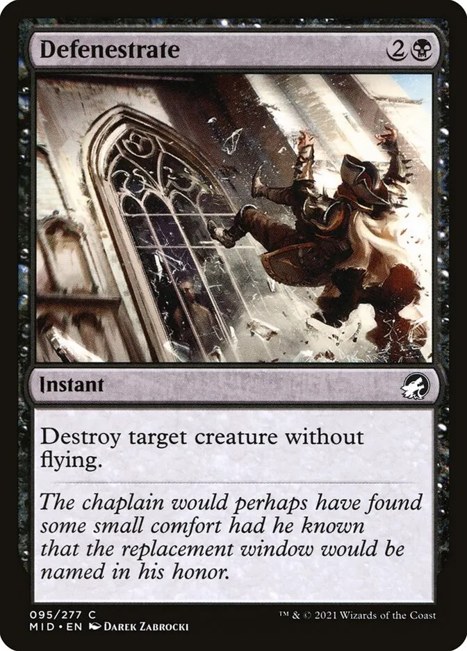 2021 Innistrad: Midnight Hunt Defenestrate #95 common card image