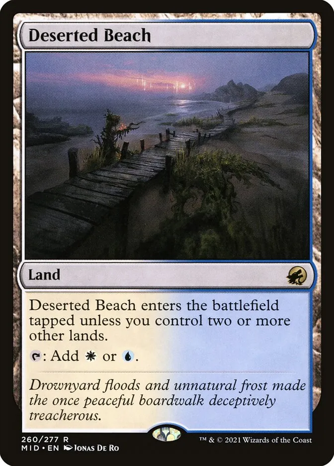 2021 Innistrad: Midnight Hunt Deserted Beach #260 rare card image