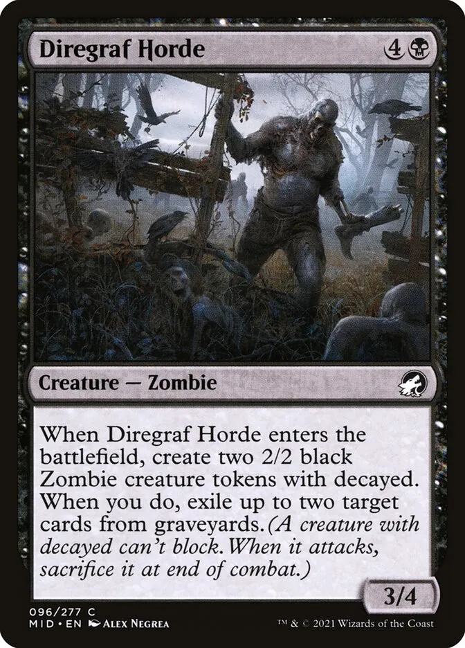 2021 Innistrad: Midnight Hunt Diregraf Horde #96 common card image