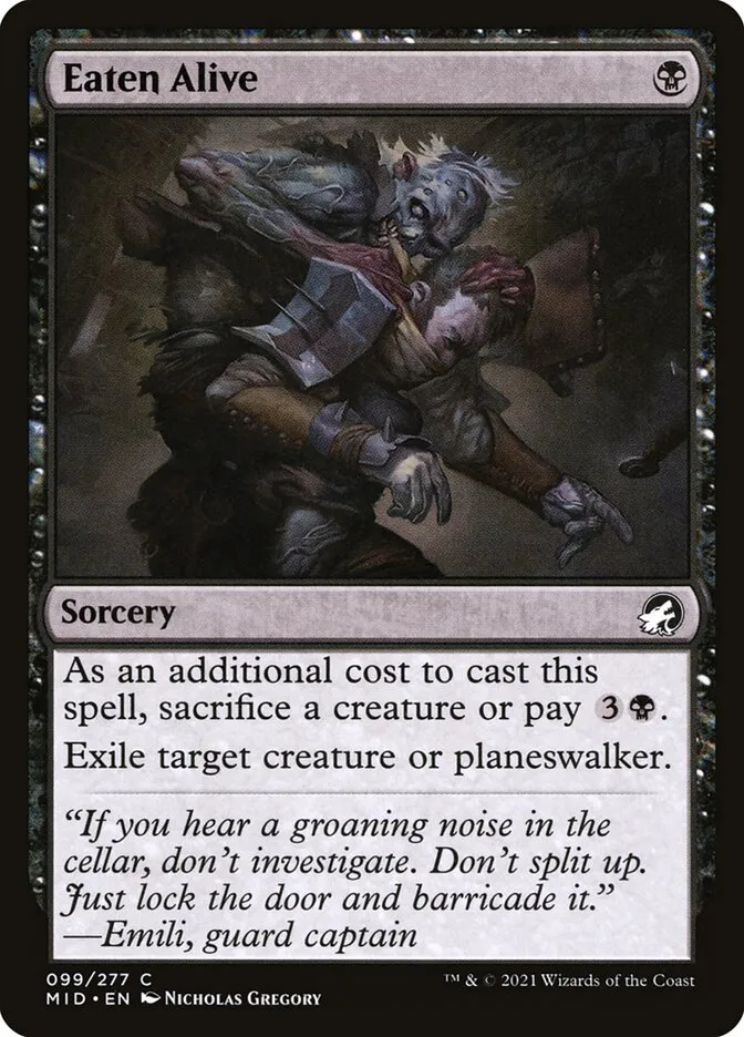 2021 Innistrad: Midnight Hunt Eaten Alive #99 common card image
