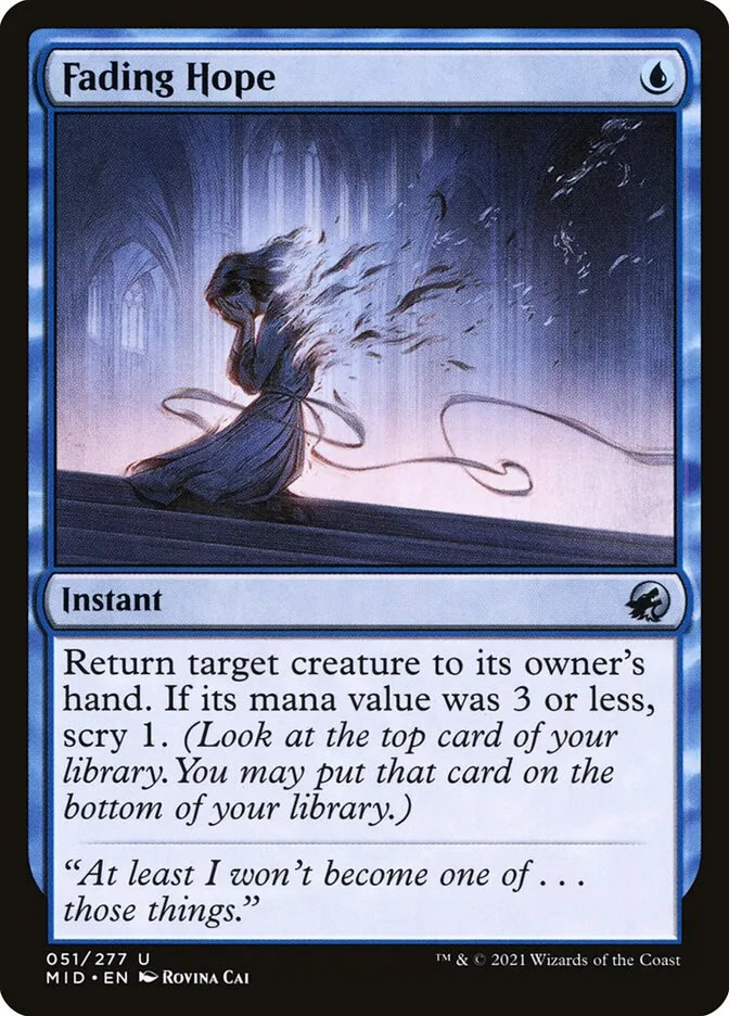 2021 Innistrad: Midnight Hunt Fading Hope uncommon #51 uncommon card image