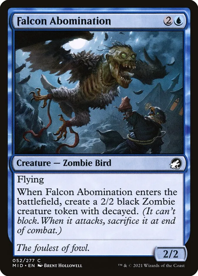 2021 Innistrad: Midnight Hunt Falcon Abomination common #52 common card image