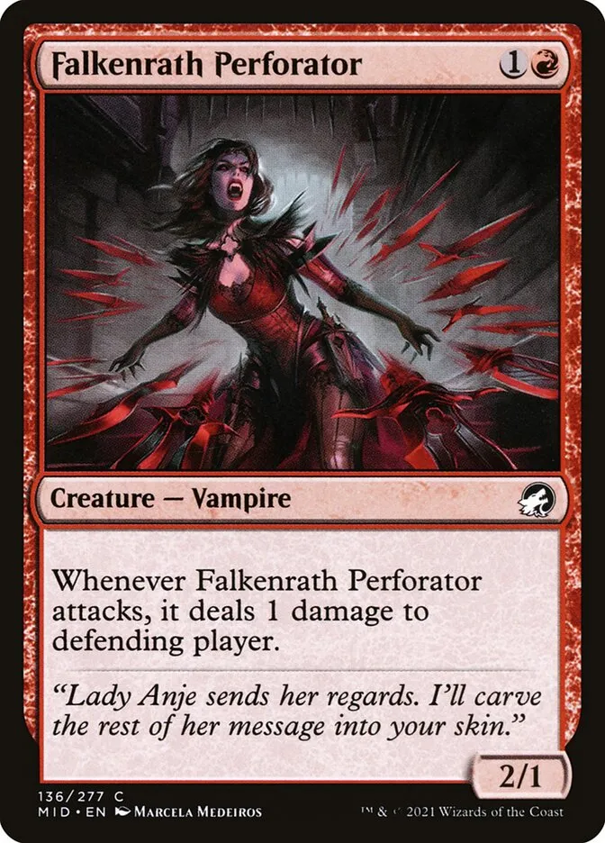 2021 Innistrad: Midnight Hunt Falkenrath Perforator #136 common card image