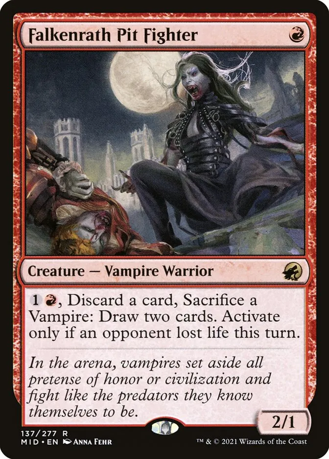 2021 Innistrad: Midnight Hunt Falkenrath Pit Fighter #137 rare card image