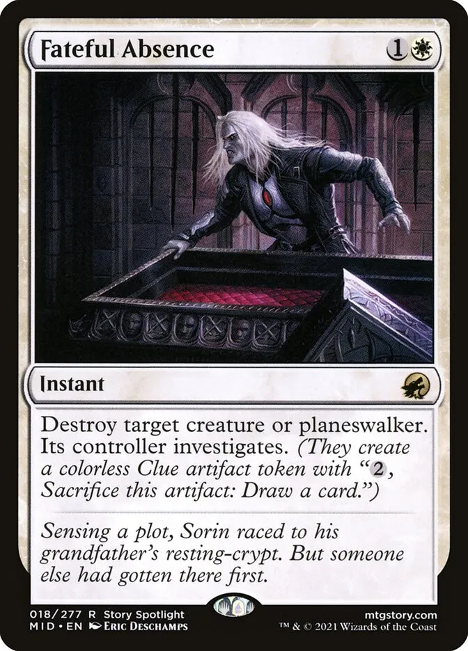 2021 Innistrad: Midnight Hunt Fateful Absence rare #18 rare card image