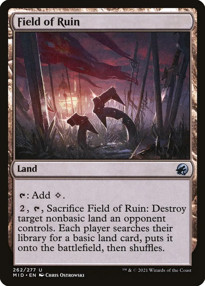 2021 Innistrad: Midnight Hunt Field of Ruin #262 uncommon card image