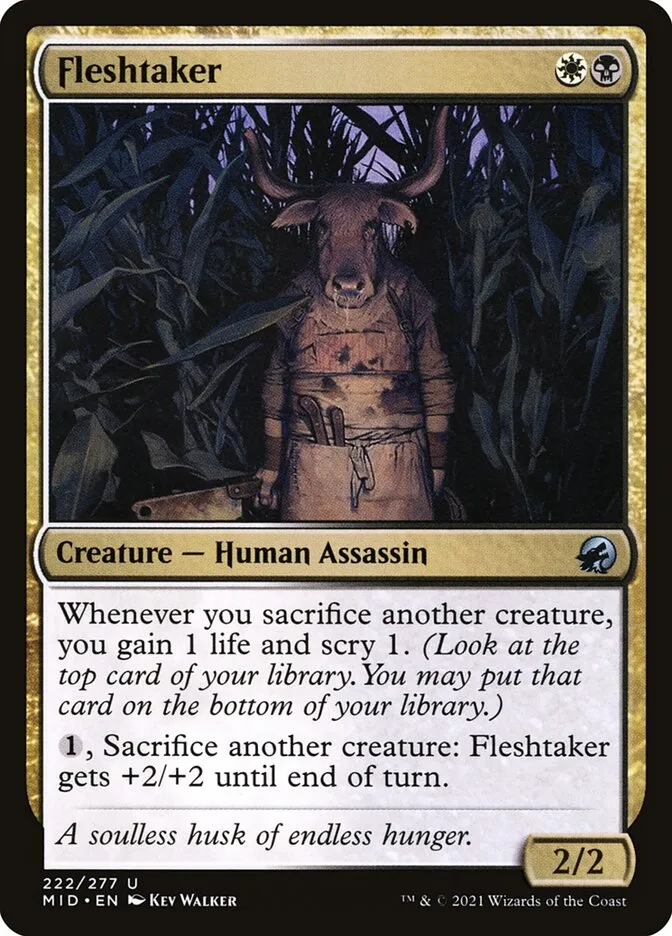 2021 Innistrad: Midnight Hunt Fleshtaker #222 uncommon card image