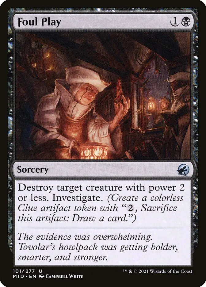 2021 Innistrad: Midnight Hunt Foul Play uncommon #101 uncommon card image