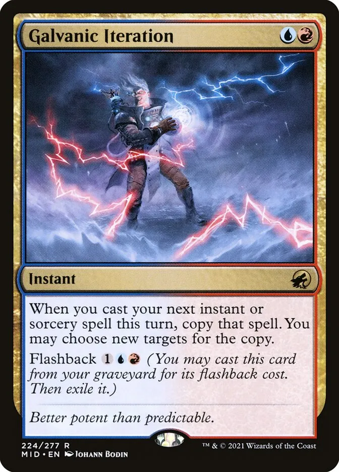 2021 Innistrad: Midnight Hunt Galvanic Iteration #224 rare card image
