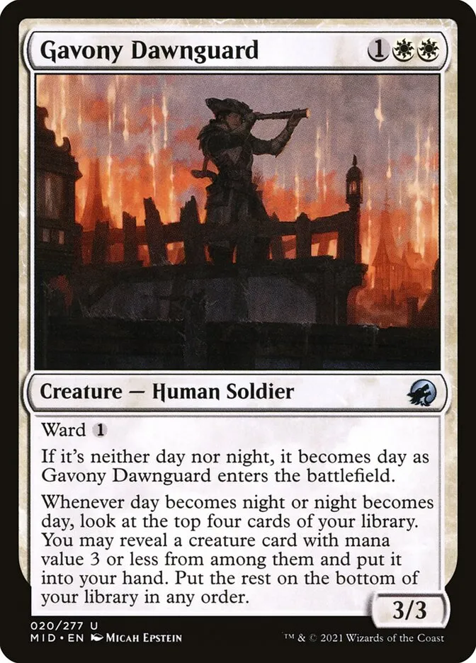 2021 Innistrad: Midnight Hunt Gavony Dawnguard uncommon #20 uncommon card image