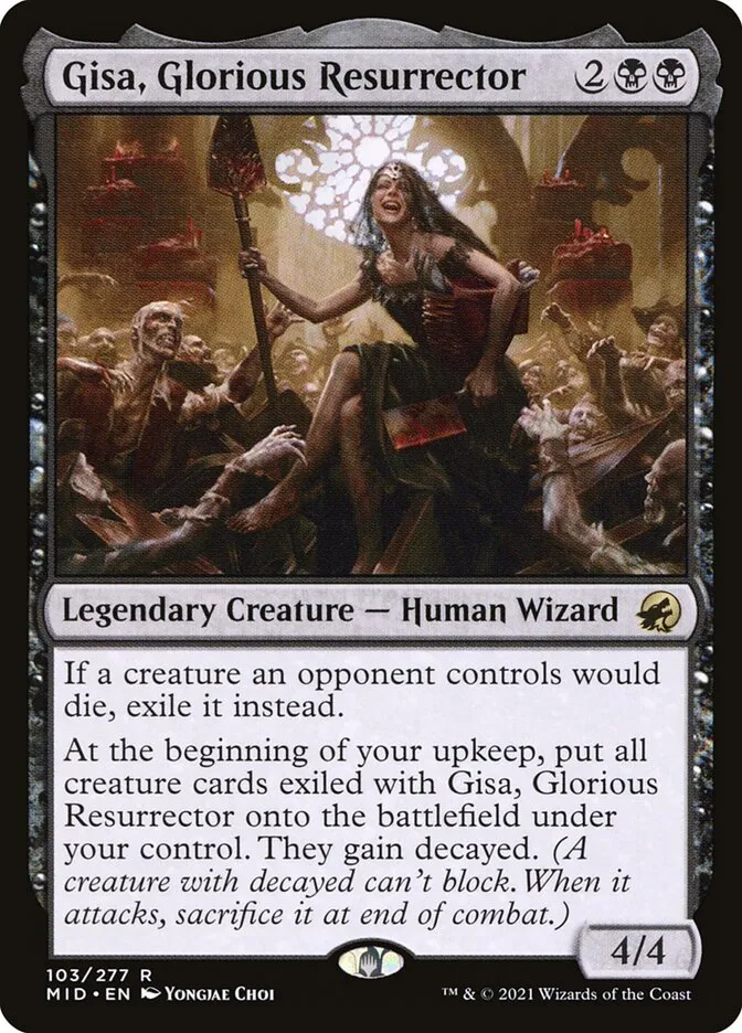 2021 Innistrad: Midnight Hunt Gisa, Glorious Resurrector #103 rare card image