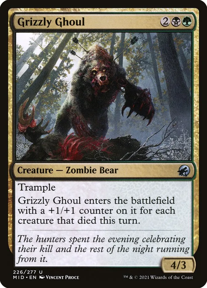 2021 Innistrad: Midnight Hunt Grizzly Ghoul #226 uncommon card image