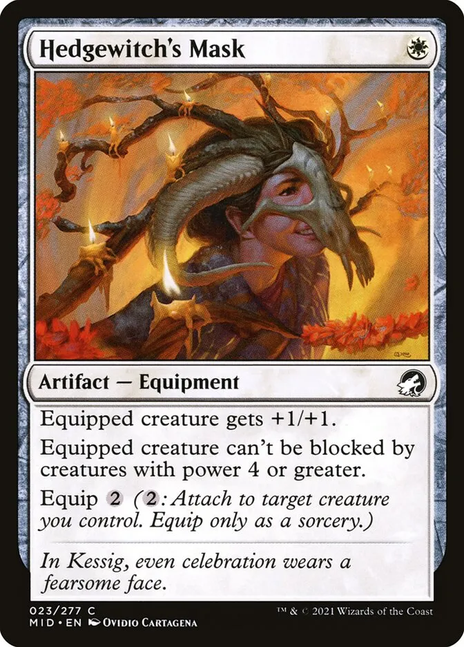 2021 Innistrad: Midnight Hunt Hedgewitch's Mask common #23 common card image