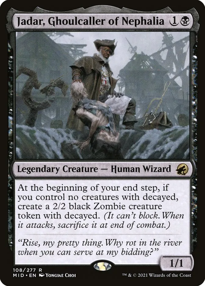 2021 Innistrad: Midnight Hunt Jadar, Ghoulcaller of Nephalia rare #108 rare card image