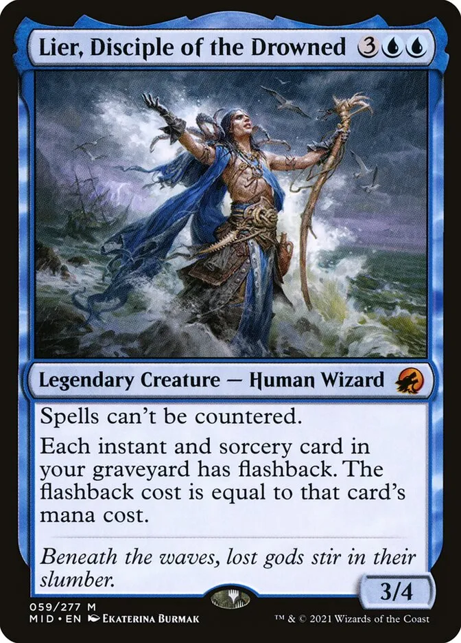 2021 Innistrad: Midnight Hunt Lier, Disciple of the Drowned mythic #59 mythic card image