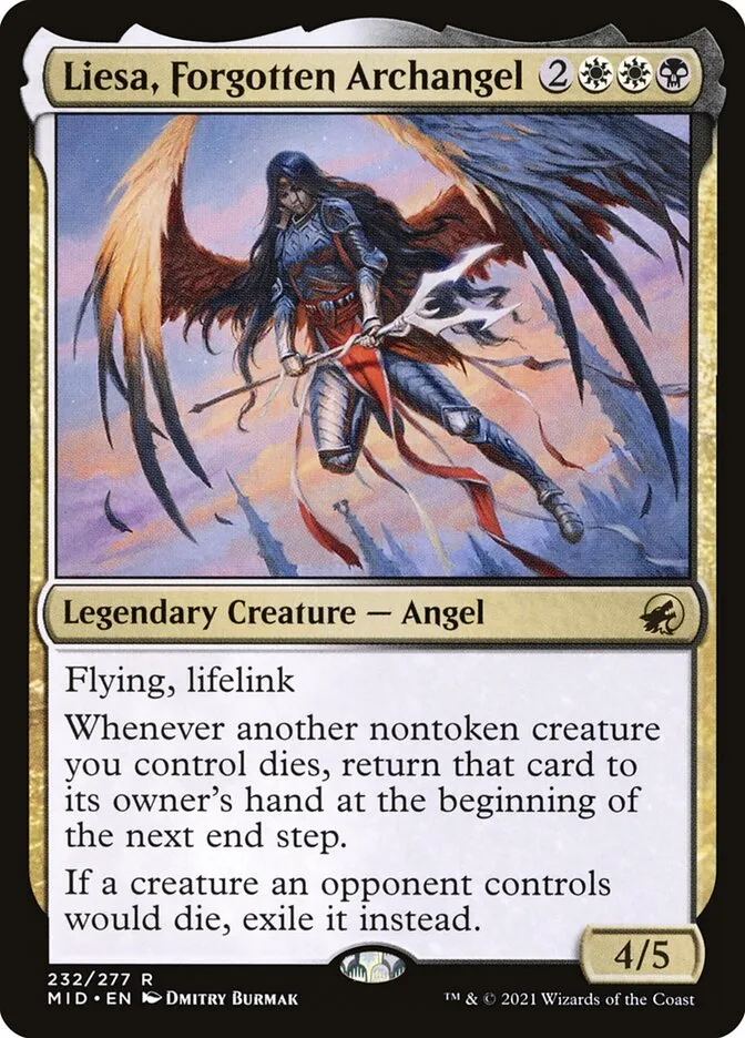 2021 Innistrad: Midnight Hunt Liesa, Forgotten Archangel #232 rare card image