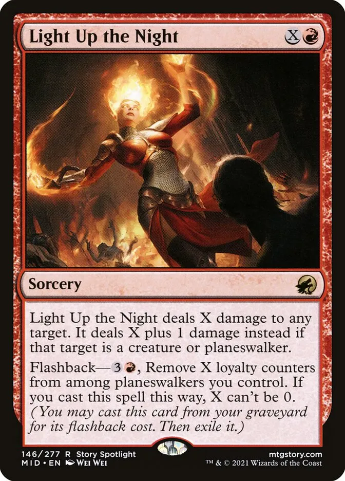 2021 Innistrad: Midnight Hunt Light Up the Night #146 rare card image