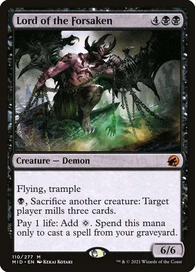 2021 Innistrad: Midnight Hunt Lord of the Forsaken mythic #110 mythic card image