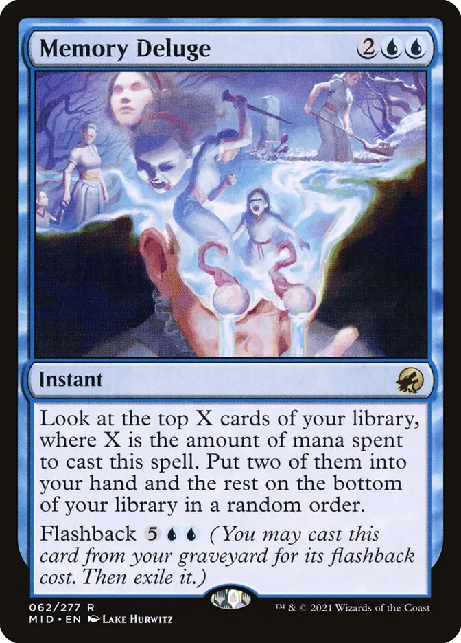 2021 Innistrad: Midnight Hunt Memory Deluge rare #62 rare card image