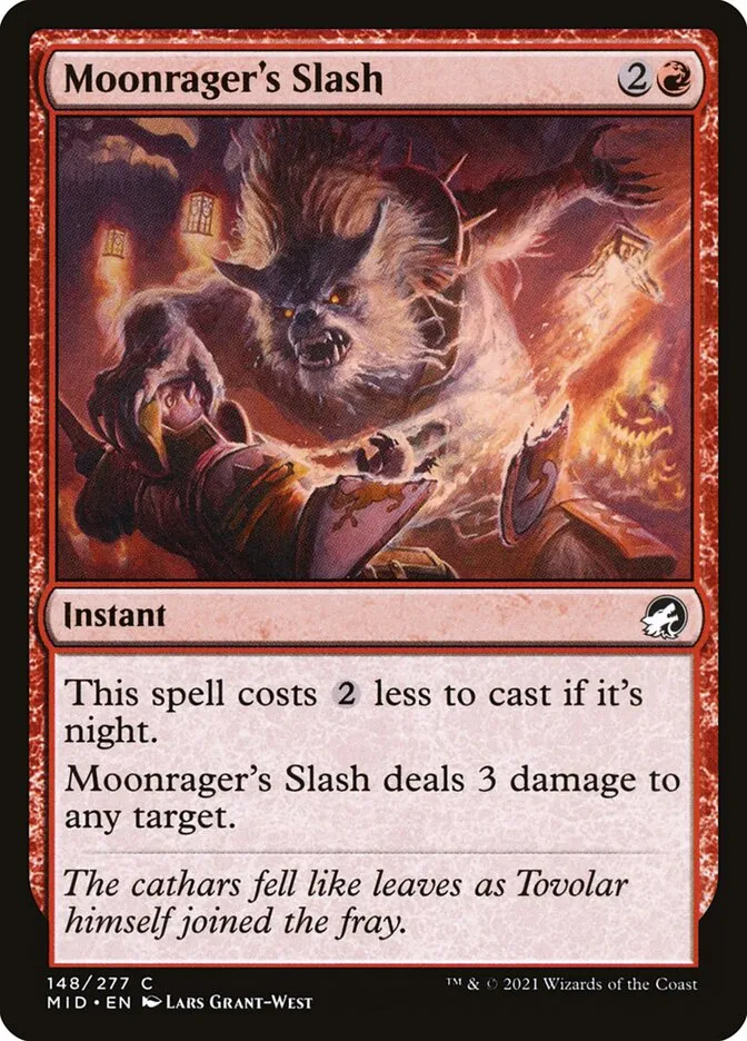 2021 Innistrad: Midnight Hunt Moonrager's Slash #148 common card image