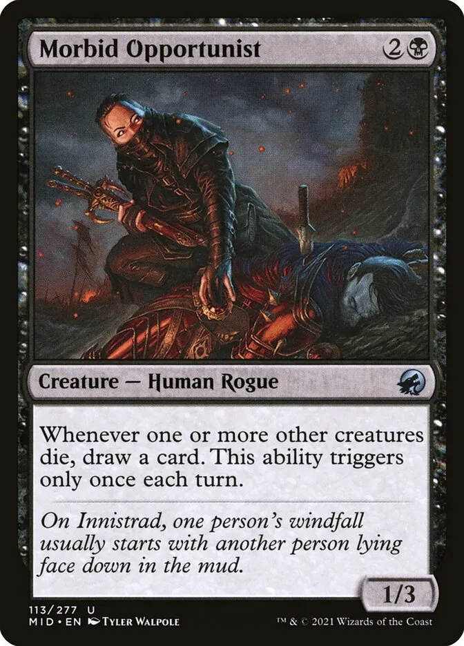2021 Innistrad: Midnight Hunt Morbid Opportunist uncommon #113 uncommon card image