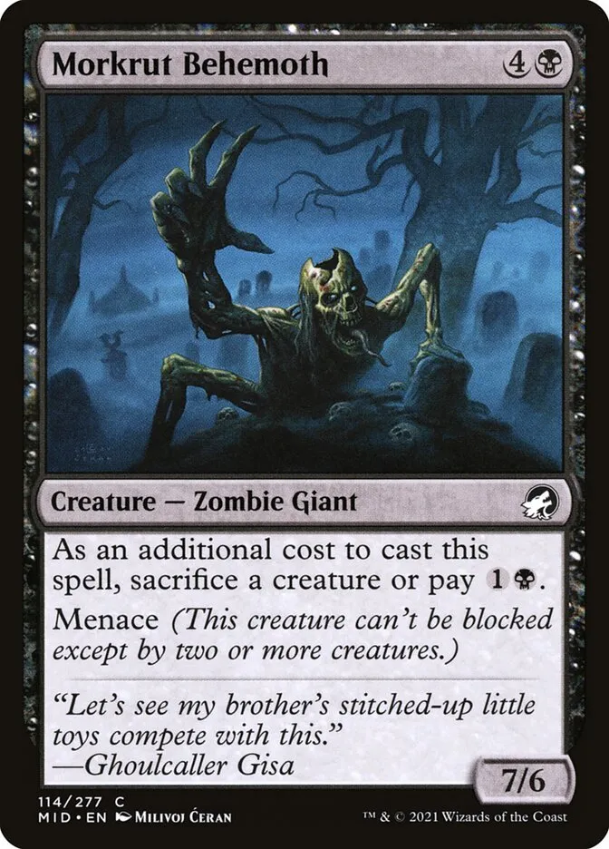 2021 Innistrad: Midnight Hunt Morkrut Behemoth #114 common card image