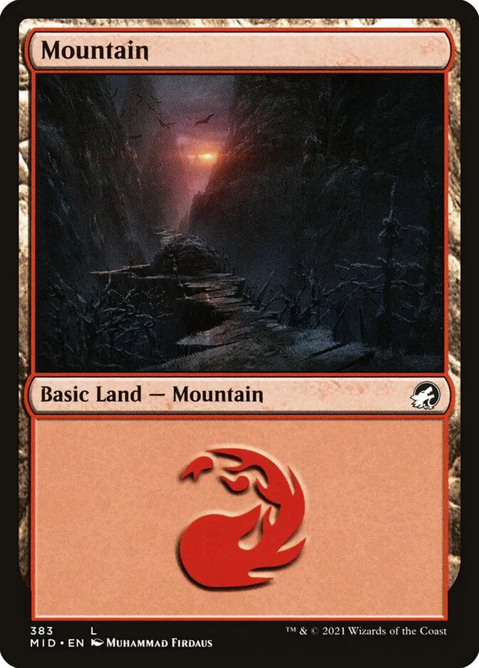 2021 Innistrad: Midnight Hunt Mountain #383 common card image
