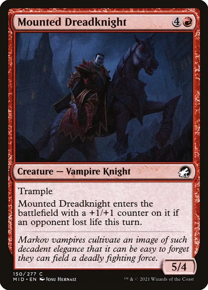 2021 Innistrad: Midnight Hunt Mounted Dreadknight #150 common card image