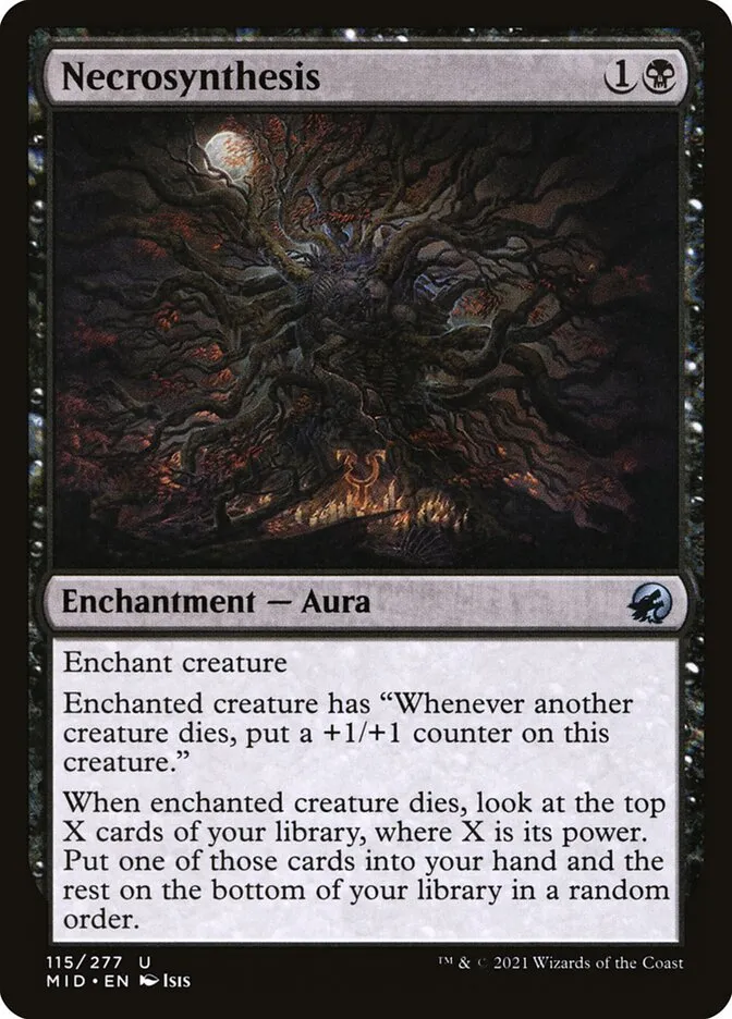 2021 Innistrad: Midnight Hunt Necrosynthesis uncommon #115 uncommon card image