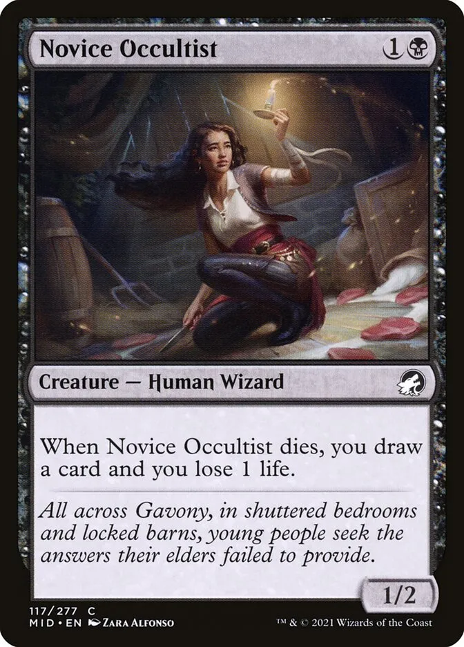 2021 Innistrad: Midnight Hunt Novice Occultist #117 common card image