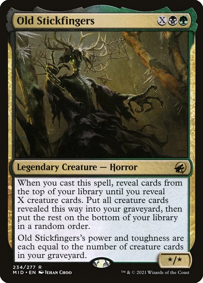 2021 Innistrad: Midnight Hunt Old Stickfingers #234 rare card image