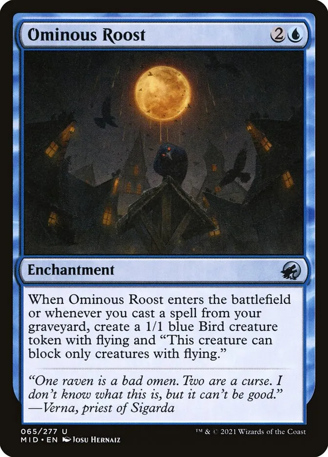2021 Innistrad: Midnight Hunt Ominous Roost uncommon #65 uncommon card image