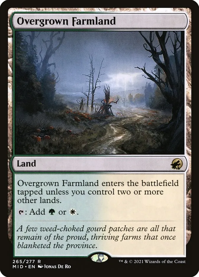 2021 Innistrad: Midnight Hunt Overgrown Farmland #265 rare card image