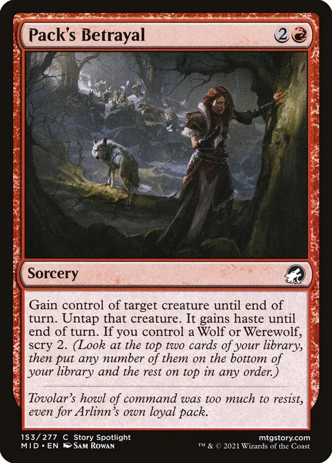 2021 Innistrad: Midnight Hunt Pack's Betrayal #153 common card image